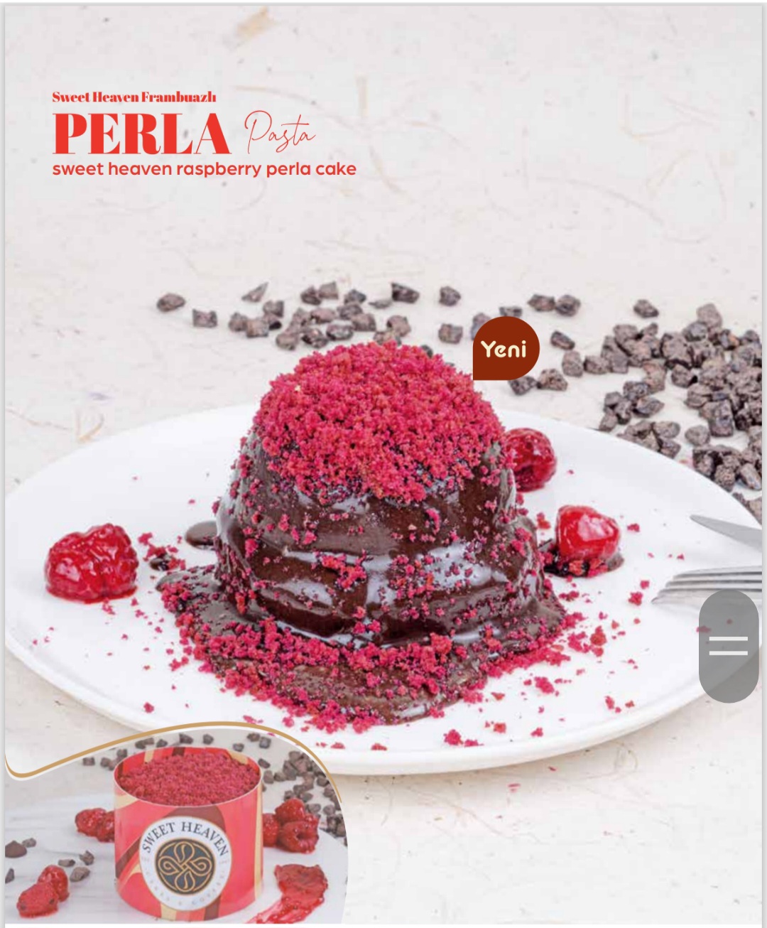 Frambuazlı Perla pasta